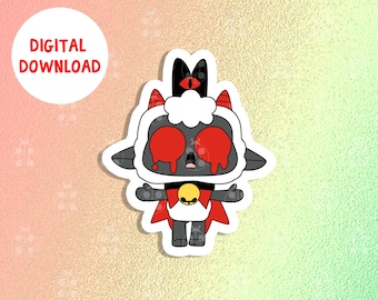 Cute Lamb Anime Game Png Files For Sublimation Cult Of The Lamb Funny Png Clipart Png Sublimation Designs