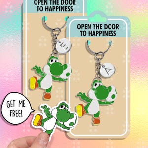 Yoshi Game Keychain Gift Best Friends Keychains Yoshi Mario Funny Keychains Matching Keychains Backpack Keychain Couple Keychain Set