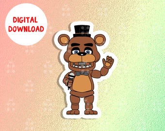 Freddy Fazbear Game Png Files For Sublimation FNAF Funny Png Clipart Png Sublimation Designs