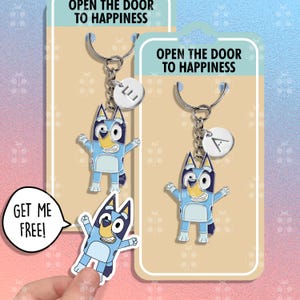 Blue Heeler Cute Keychain Gift Best Friends Keychains Blue Heeler Dog Kawaii Keychains Matching Keychains Lover Keyring Couple Keychain Set