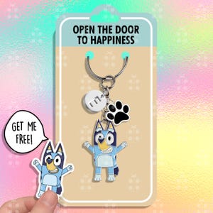 Blue Heeler Cute Keychain Gift Best Friends Keychains Blue Heeler Dog Kawaii Keychains Matching Keychains Lover Keyring Couple Keychain Set