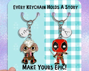 Dogpool Cute Keychain Gift Best Friends Keychains Deadpool Kawaii Keychains Matching Keychains Luggage Keychain Couple Keychain Set