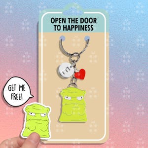 Geschmolzene Kuchi Kopi Lustige Schlüsselbund Geschenk Beste Freunde Schlüsselanhänger Bobs Burger Niedlicher Schlüsselbund Passende Schlüsselanhänger Liebhaber Schlüsselring Paar Schlüsselbund Set