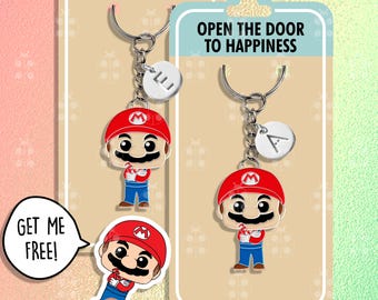 Mario Bros Anime Keychain Gift Best Friends Keychains Super Mario Funny Keychains Matching Keychains Backpack Keychain Couple Keychain Set