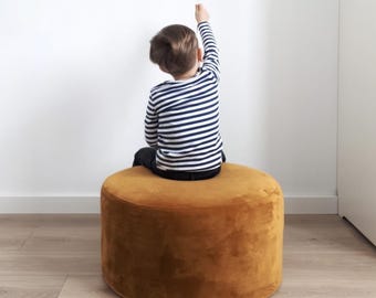 Wonderful velvet pouf that You will love, Various colors and sizes, modern round ottoman, velour floor pillow.