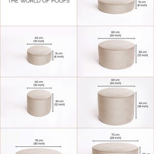 Round Boucle Pouf – Teddy Ottoman, Handmade Round Floor Cushion, Soft Footstool, Modern Minimalist Seat image 10