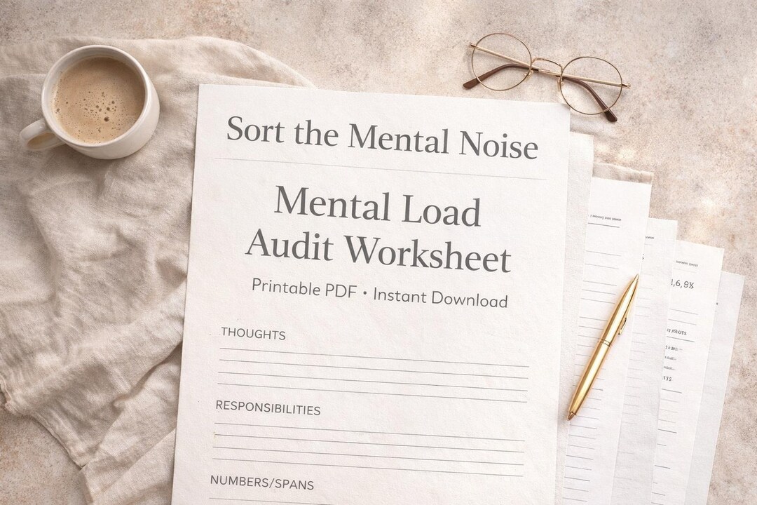 Mental Load Audit Worksheet for Overwhelmed Adults, Printable PDF - Etsy