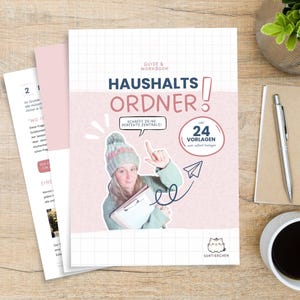 Family organization made easy: Household folder workbook A4 PDF | over 60 pages of exercises, templates for cleaning schedules, meal planners, and more