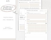 Quartalsplanung Planer-Einlagen A5 | 100g Papier | für 2 Jahre