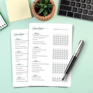 Selfcare-Wochenplan: 5 Karten in A5 für 10 Wochen | tägliche Routinen für mehr Wohlbefinden und mehr "alles im Griff haben"-Gefühl