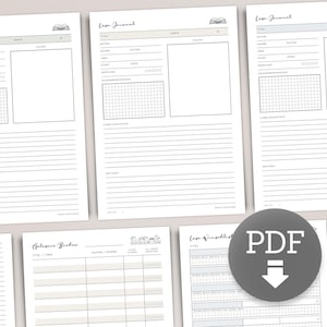 Leseliste & Lesejournal A4 PDF | Lesetagebuch zum Ausdrucken | Bücher Wunschliste + Gelesene Bücher Übersicht | Leseliste Deutsch Printable