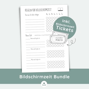 Pack Temps d'écran : Règles, listes de tâches et tickets - Une approche détendue du temps d'écran en famille