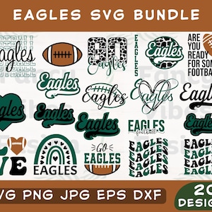 Eagles Svg Bundle, Eagles Svg, Eagles Png Bundle, Eagles Png, Eagles Love Png, Eagles Shirt Svg, Download instantâneo, Svg Png Eps Dxf Jpeg