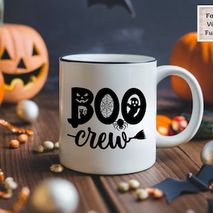 Boo Crew Halloween SVG: Ghost Clipart, Shirt Cut File (Digital Download)