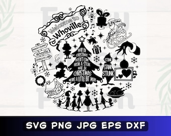 Welcome To Whoville SVG, Grinch Christmas (Digital Files)