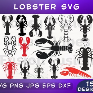 Lobster Svg, Crawfish Svg, Sea Animals Svg, Seafood Svg, Sea Svg, Lobster Clipart, My Lobster Svg, Friends Lobster, Lobster Shirt, Svg Files
