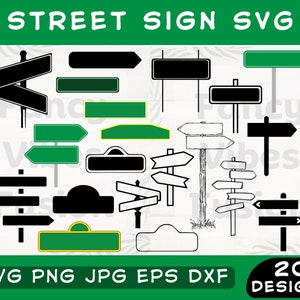 道路標識 SVG、道路標識 SVG バンドル、道路名標識 SVG、行き先標識 SVG、空白の方向指示交差点 SVG、道路標識 PNG