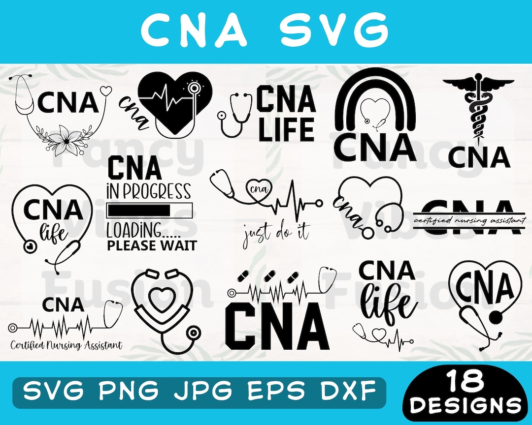 CNA SVG Bundle: Nurse Life Clipart, Medical Designs (digital Download ...