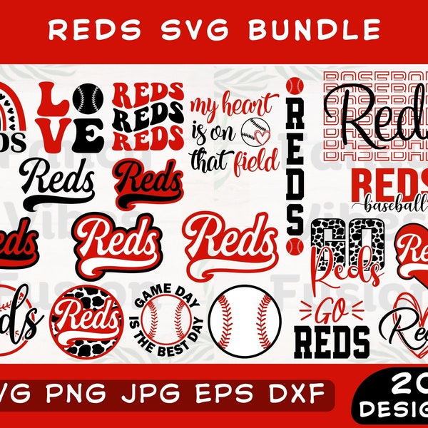 Reds Svg Bundle, Reds Svg, Reds Png Bundle, Reds Shirt Svg, Instant Digital Download, Cut Files Svg, Trendy Svg, In Svg Png Eps Dxf Jpg