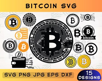 Bitcoin SVG Bundle: Crypto Coin Vector Designs (Digital Download)