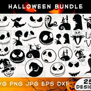 Halloween SVG Bundle: Halloween Png, Boo Halloween SVG, Geist SVG, Hexe Halloween SVG, Alptraum Schädel Schnittdateien (Digitaler Download)