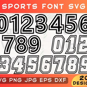 Sports Font Svg, Varsity Font Svg, Sports Numbers Svg, Jersey Font Svg, Sports Svg, Varsity Letters Svg, College Font Svg, Football Font Svg