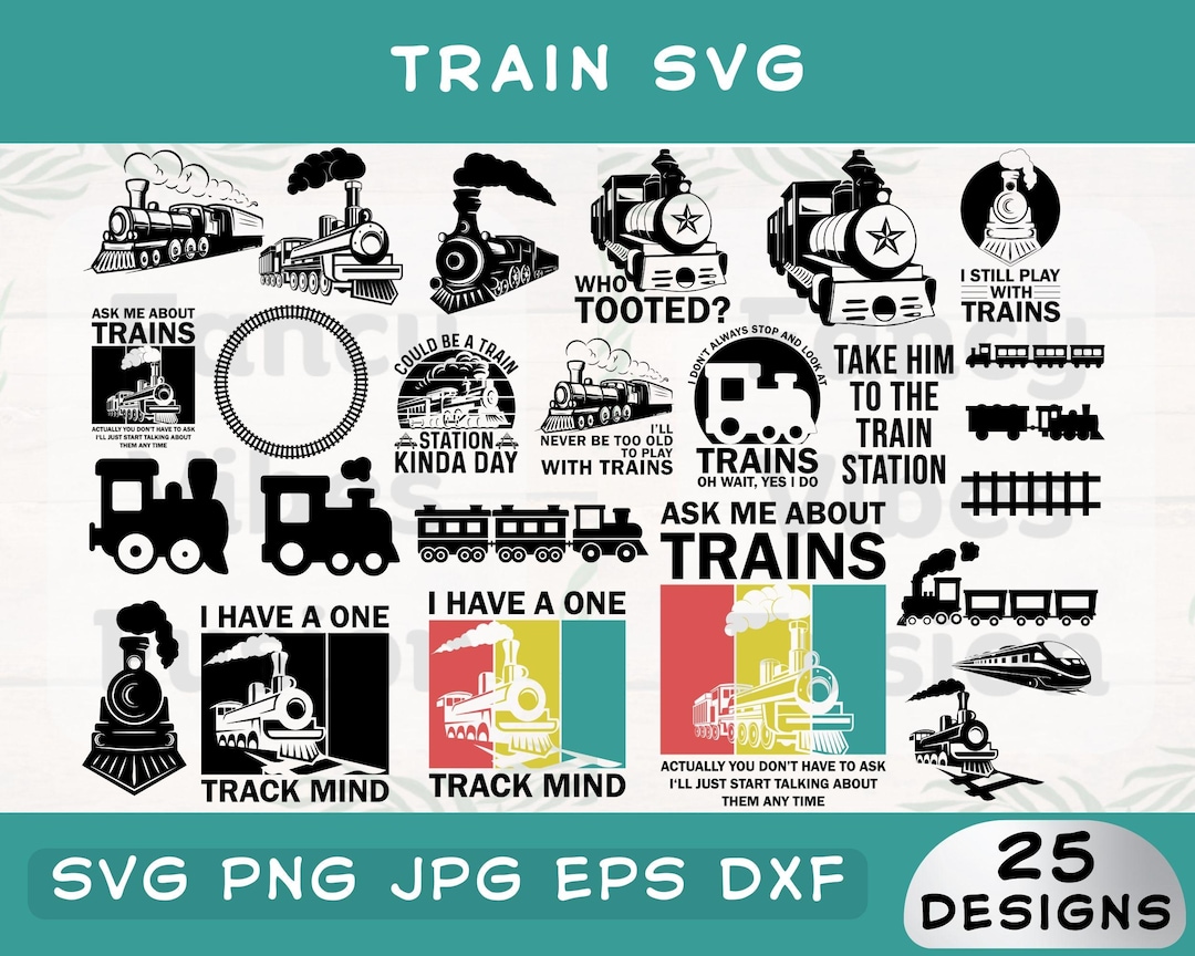 Train SVG Bundle, Locomotive Clipart (digital Download) - Etsy