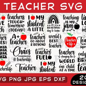 Teacher Svg Bundle, Teacher Svg, Teach Svg, Back To School Svg, Teacher Quote Svg, School Svg, Teacher Gift Svg, Teacher Shirt Svg, Svg File