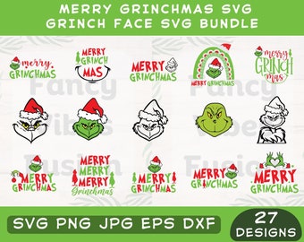 Merry Grinchmas Svg Bundle, Christmas Svg, Merry Grinchmas Svg, Grinchmas Cut Files, Christmas Holiday Svg, Svg Files For Cricut