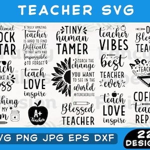 Teacher Svg, Teacher Quote Svg, Teacher Life Svg, Back To School Svg, Teacher Shirt Svg, Teacher Gift Svg, Teacher Svg Cut Files For Cricut