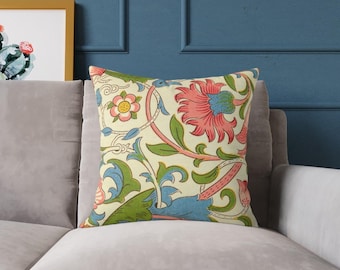 William Morris Floral Throw Pillow: Vintage Style Cushion with Insert