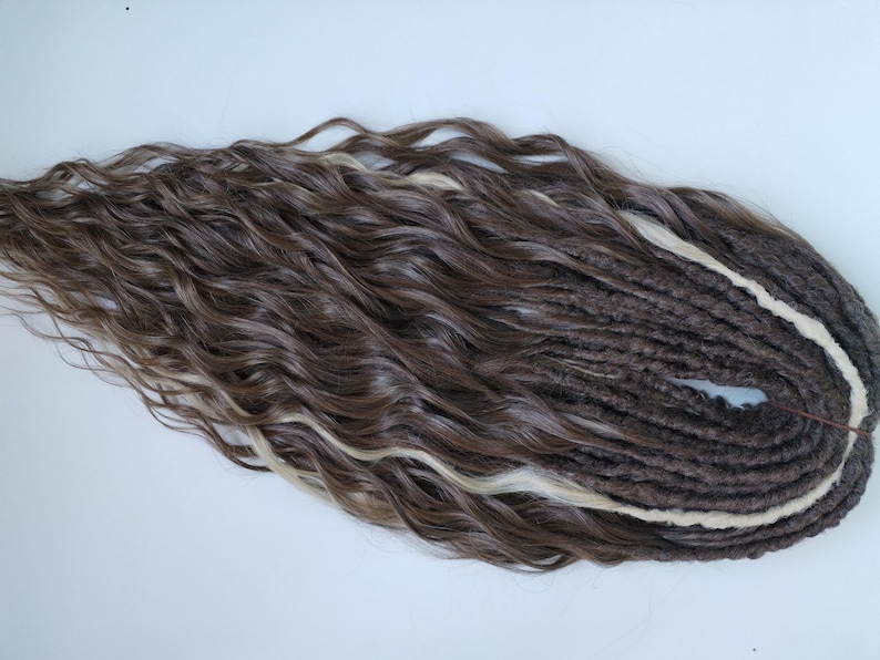 Synthetic Double Ended Dreads: Textured DE Locs Hair Extension image 3