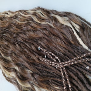 Synthetic dreadlocks, Faux dreads, handmade dreadlocks, hair extensions, wavy dreads