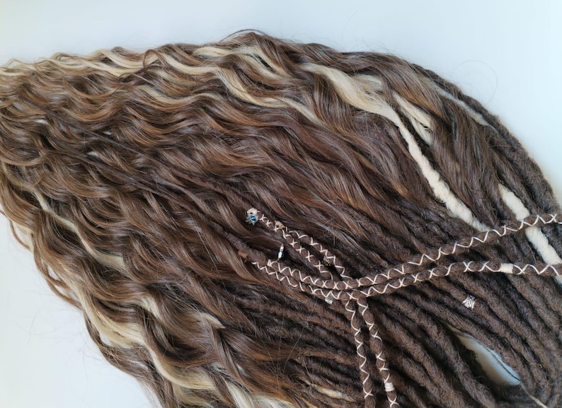 Synthetic dreadlocks, Faux dreads, handmade dreadlocks, hair extensions, wavy dreads