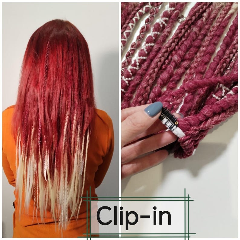 Synthetic dreadlocks, Faux dreads, handmade dreadlocks, hair extensions, wavy dreads