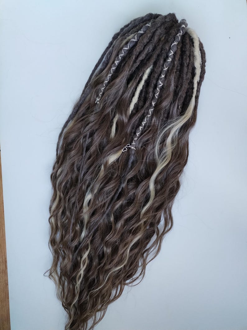 Synthetic Double Ended Dreads: Textured DE Locs Hair Extension image 13