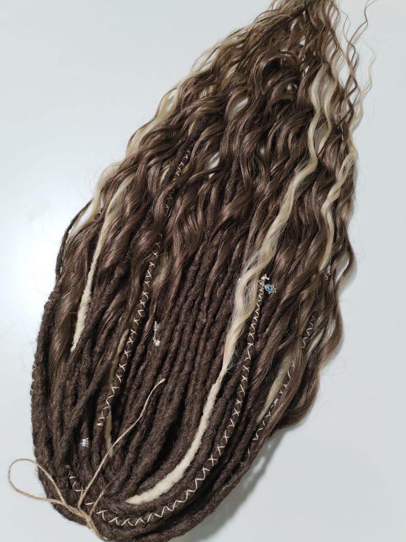 Synthetic dreadlocks, Faux dreads, handmade dreadlocks, hair extensions, wavy dreads