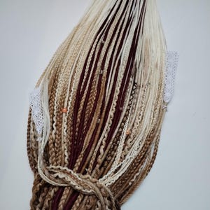 Extensiones de rastas sintéticas de doble punta: DE Locs, rastas falsas