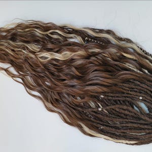 Synthetic dreadlocks, Faux dreads, handmade dreadlocks, hair extensions, wavy dreads