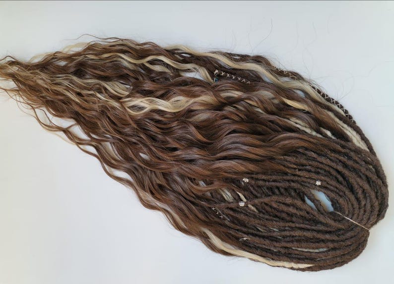 Synthetic dreadlocks, Faux dreads, handmade dreadlocks, hair extensions, wavy dreads