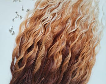 Wavy Synthetic Dreadlock Extensions: Double Ended Faux Dreads