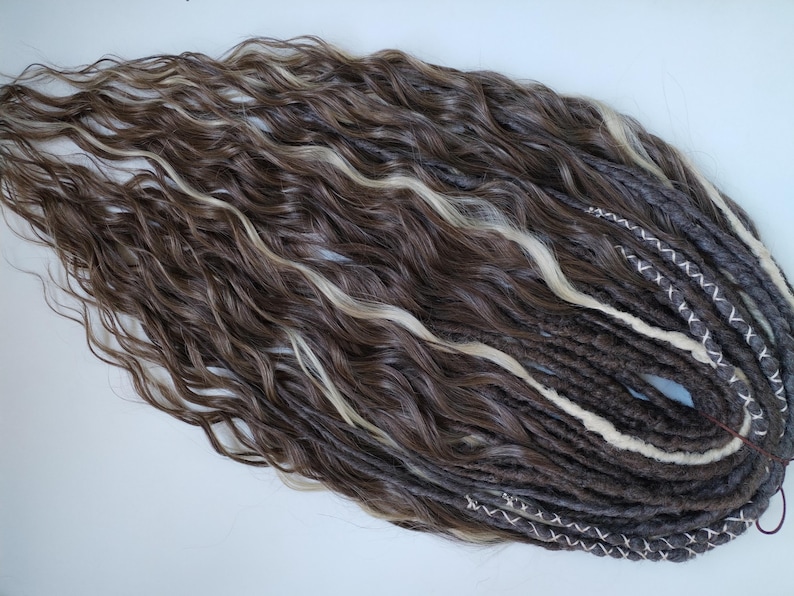 Synthetic Double Ended Dreads: Textured DE Locs Hair Extension image 5