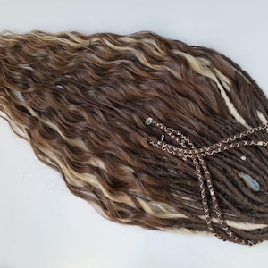 Synthetic dreadlocks, Faux dreads, handmade dreadlocks, hair extensions, wavy dreads