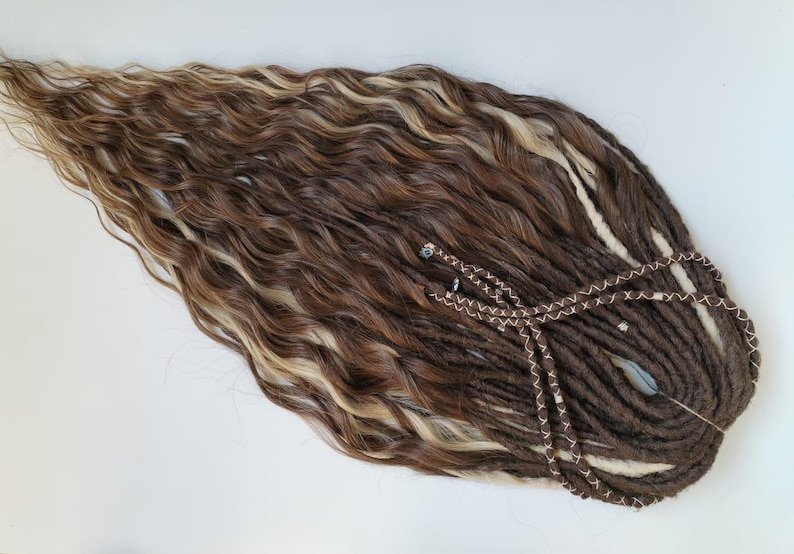 Synthetic dreadlocks, Faux dreads, handmade dreadlocks, hair extensions, wavy dreads