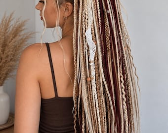 Double Ended Dreads & Braids, Synthetic Dreadlock Hair Extensions, DE Dreads, Faux Locs