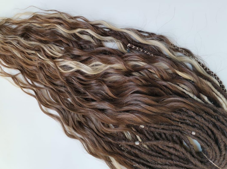 Synthetic dreadlocks, Faux dreads, handmade dreadlocks, hair extensions, wavy dreads
