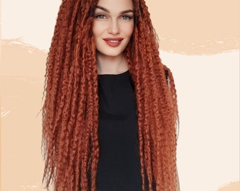 Boho Braun Synthetische Dreadlocks: Doppelseitige DE Loks