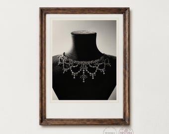 Vintage Diamond Necklace Photo Print | Mannequin Still Life (Digital Download)