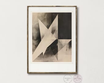 Sepia Abstract Photography Print | Vintage Geometric Wall Art (Digital File)