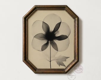 Vintage Sepia Flower Print | Botanical Wall Art (Digital Download)
